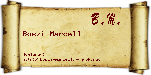 Boszi Marcell névjegykártya